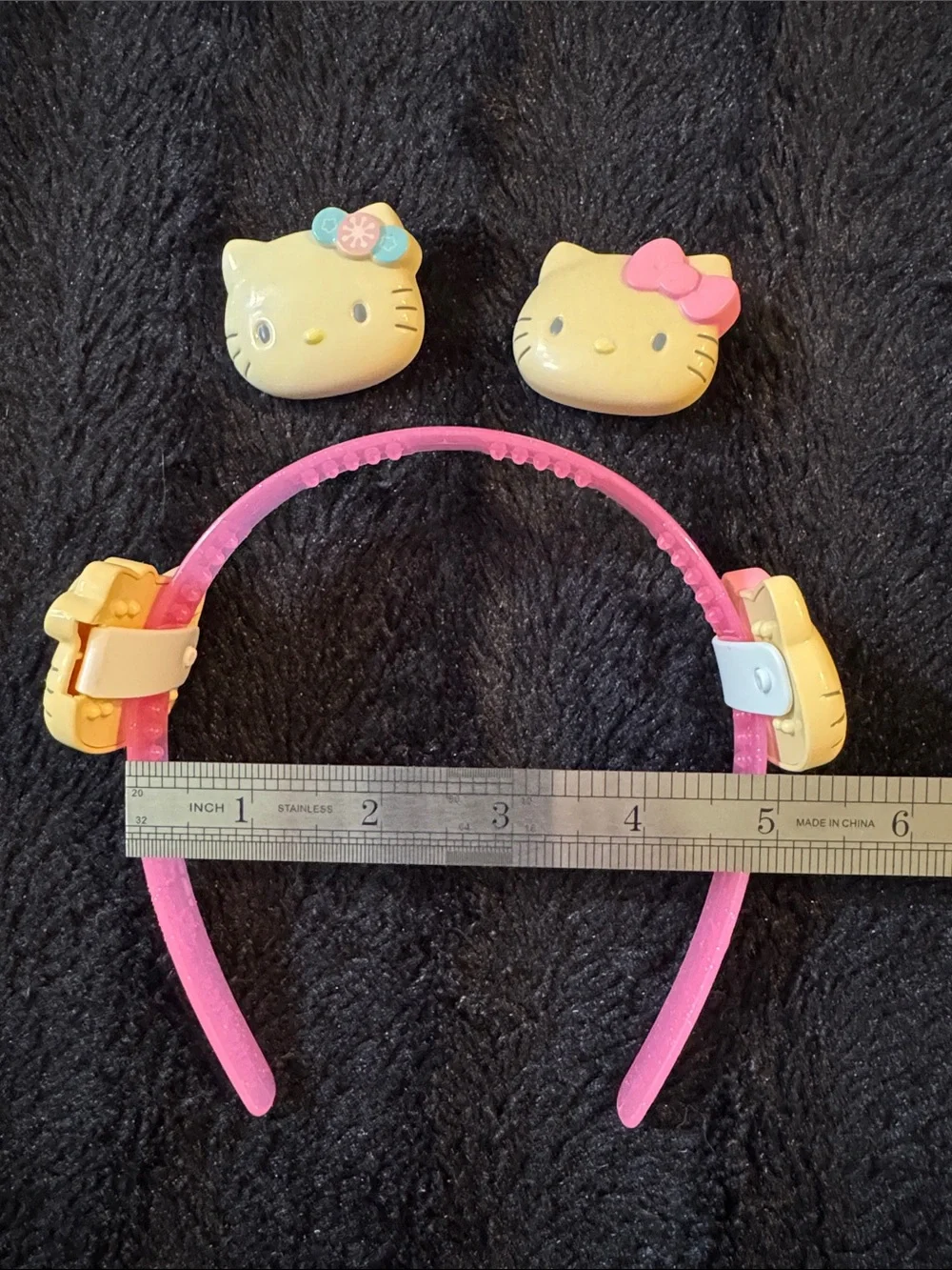 Hello Kitty Barrettes on Headband or Use Alone 2002 McDonald’s Happy Meal Toy